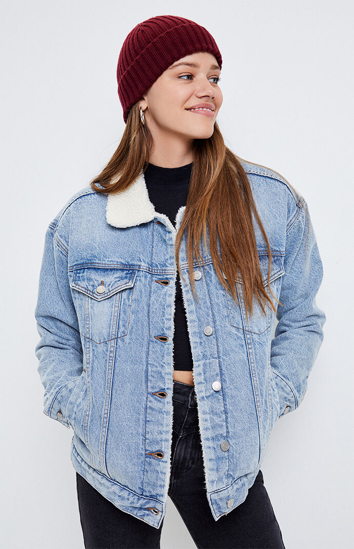 sherpa denim jacket oversized