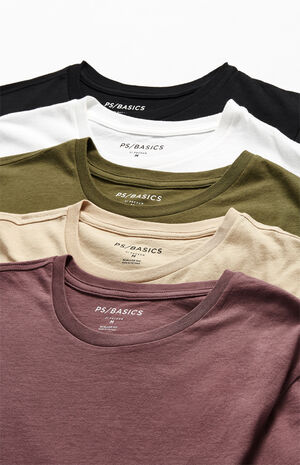 Five-Pack Warden Scallop T-Shirts image number 3