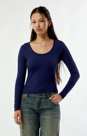 Demi Scoop Neck Long Sleeve Top image number 2