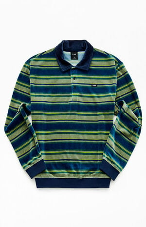 Kramer Long Sleeve Velour Polo Shirt image number 1