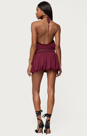 Aida Backless Bubble Mini Dress image number 3