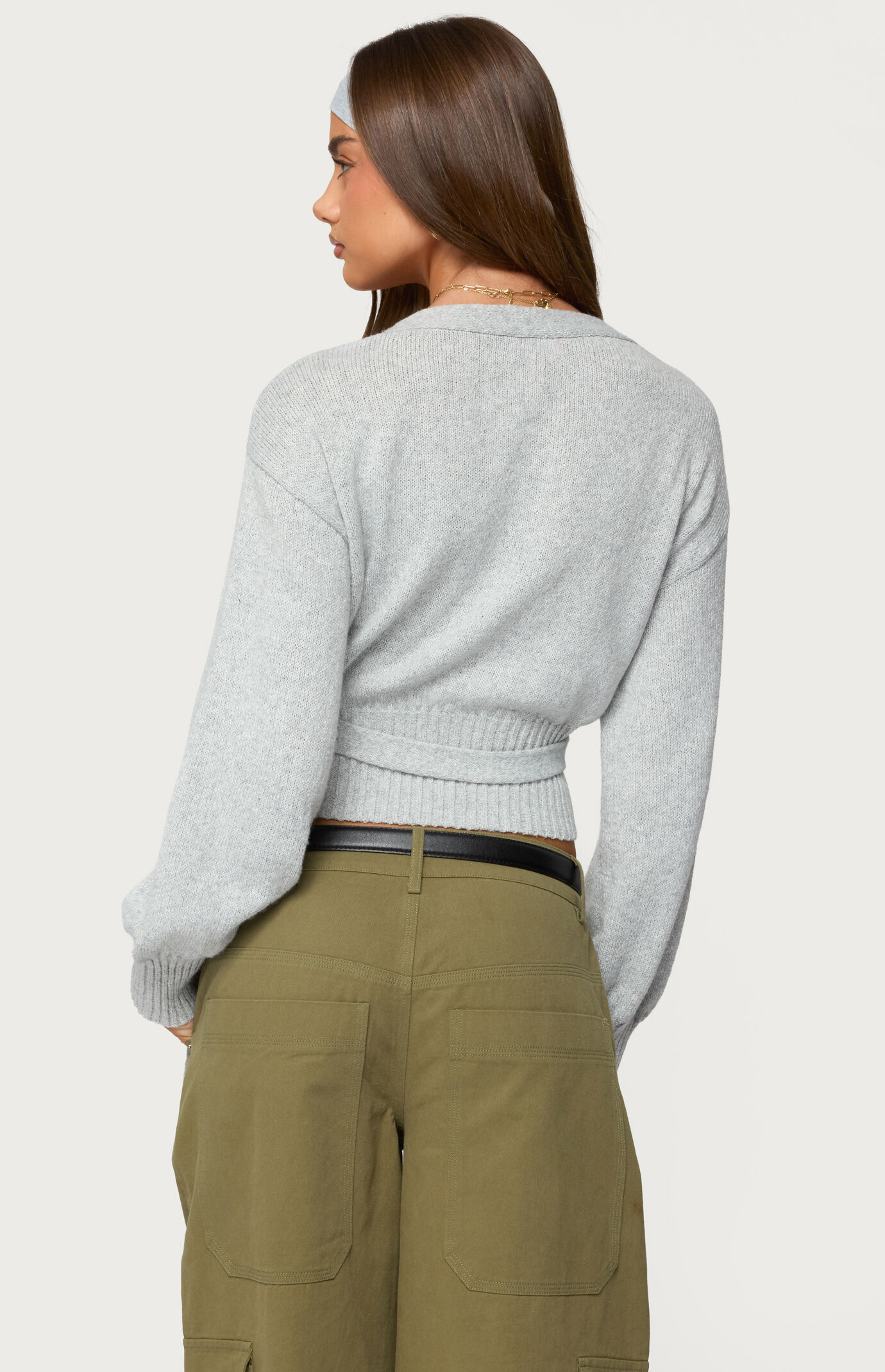 Edikted Stella Wrap Knit Cardigan