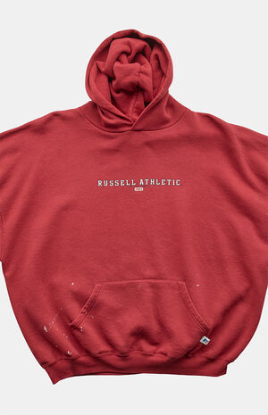 2000s Red Russell Athletics Hoodie image number 3