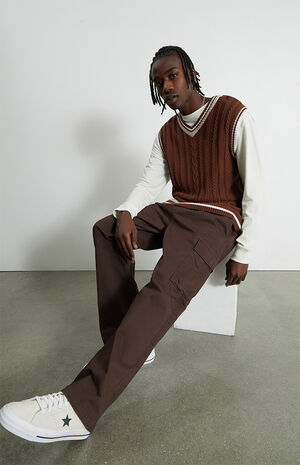 Brown Cargo Comfort Stretch Pants image number 1