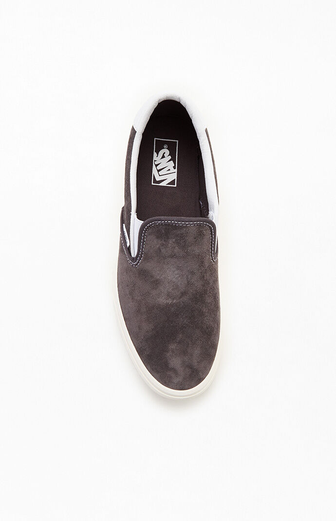 Dark gray slip on vans sale
