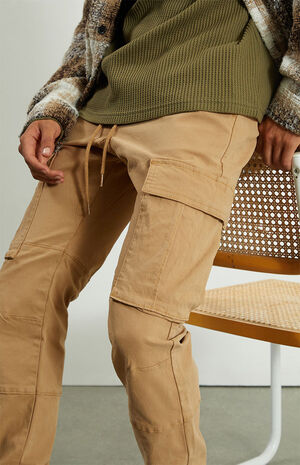 Khaki Slim Cargo Pants image number 3