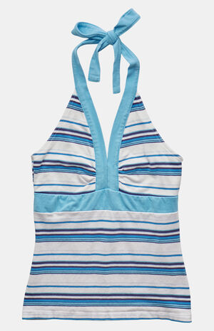 2000s Striped Halter Top image number 1