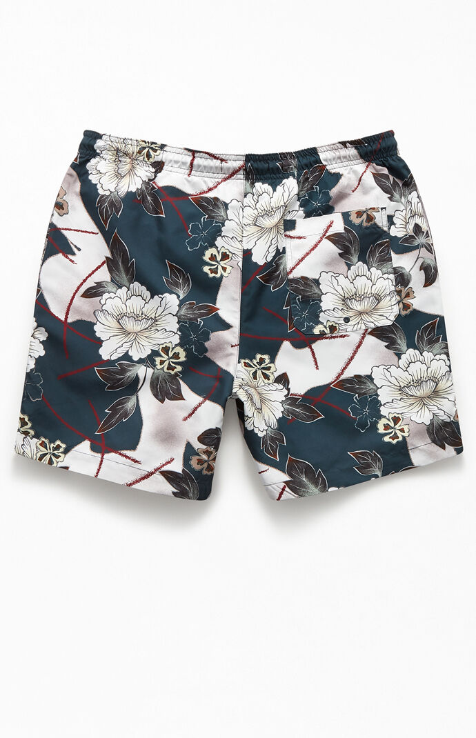 Floral 17" Swim Trunks