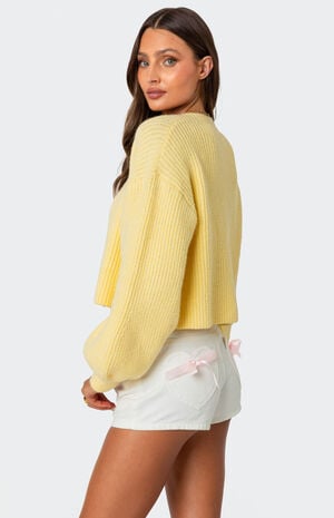 Sabrina Chunky Knit Cropped Cardigan image number 5