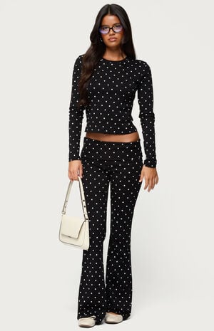 Daliya Polka Dot Long Sleeve Top image number 5