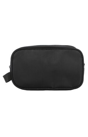 Dual Compartment Black Toiletry Cosmetic Kit image number 1