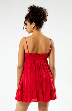 Trim V-Neck Babydoll Dress image number 3
