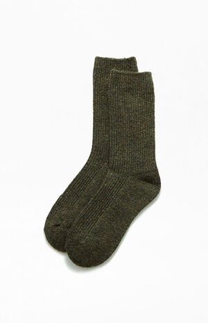 Olive Cozy Socks image number 1