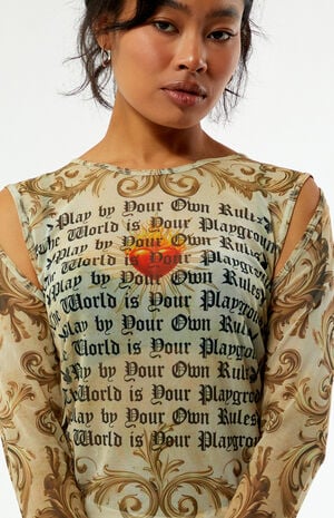 By PacSun Mesh Long Sleeve Top