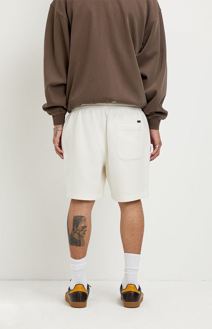 Pacsun Fleece Cream Sweat Shorts