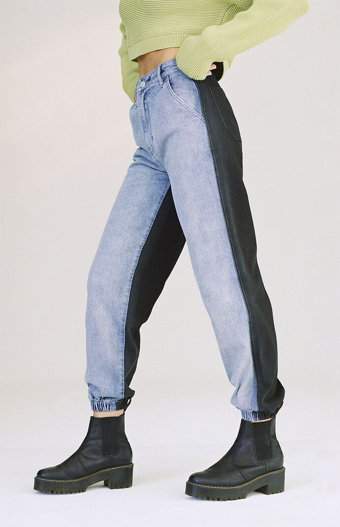 PacSun Two Tone Denim Joggers PacSun