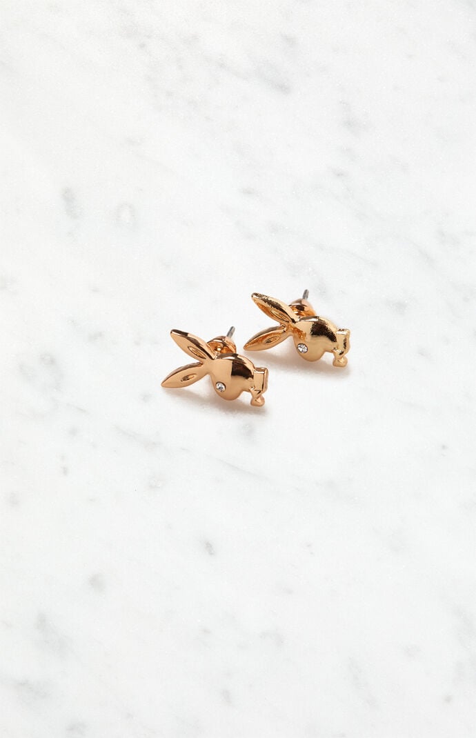Gold discount playboy earrings