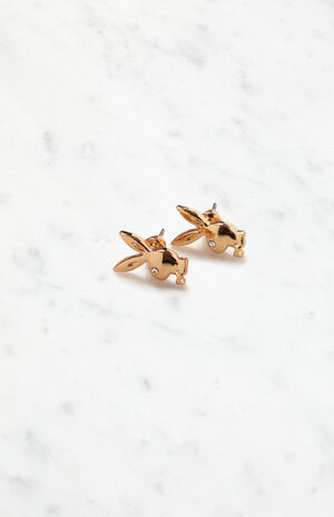 By PacSun Gold Bunny Stud Earrings image number 2