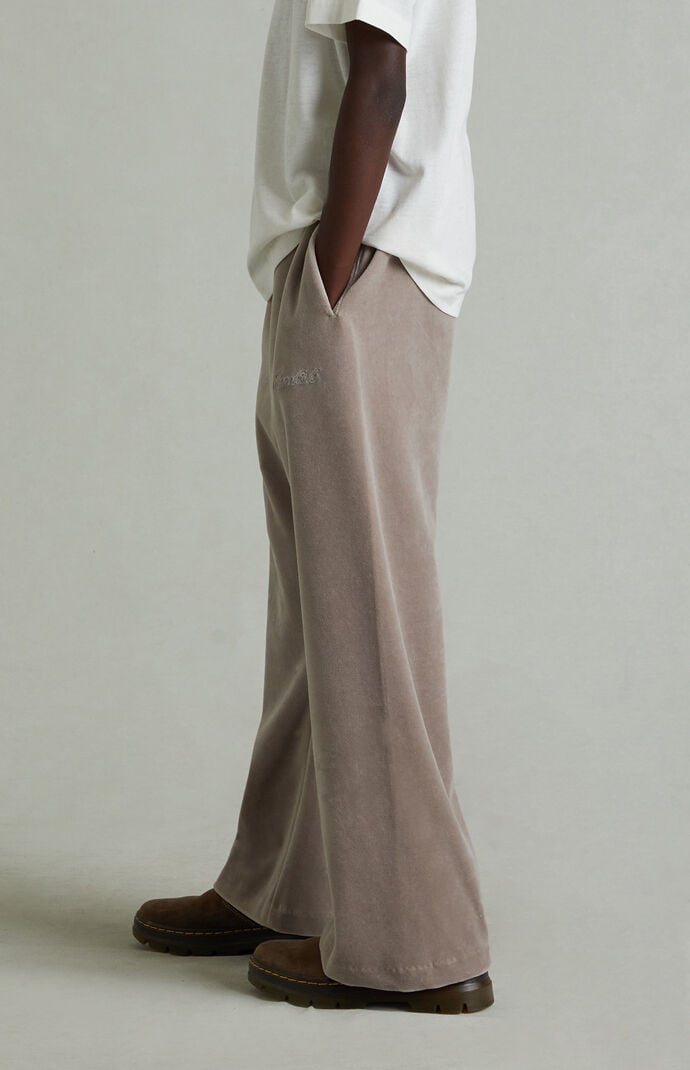 Fear of God ESSENTIALS Kids Smoke Grey Velour Flare Sweatpants