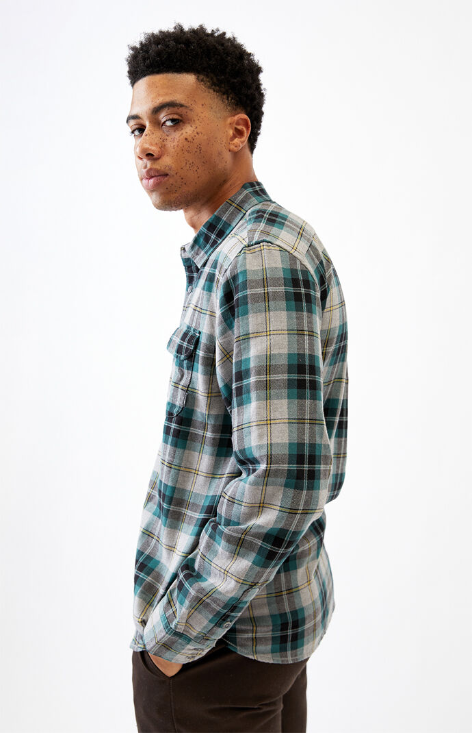 Heather Grey Sycamore Plaid Flannel Shirt