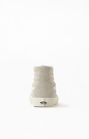 Oatmeal UA Sk8-HI Pig Suede Shoes image number 3