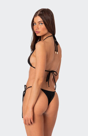 Puka Charm Triangle Bikini Top image number 2