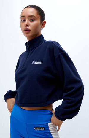 Navy '70s Full Zip Fleece Jacket image number 1