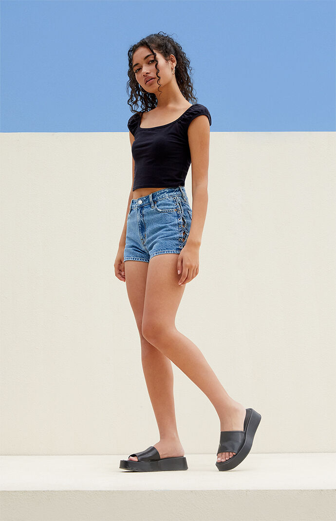 Pacsun lace up shorts clearance