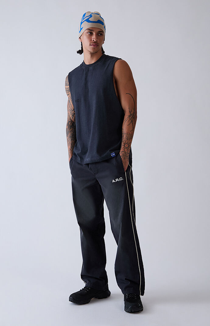 その他 arc track pant 17fw A.R.C. Black Active Vintage Wash Track Pants | Pacsun