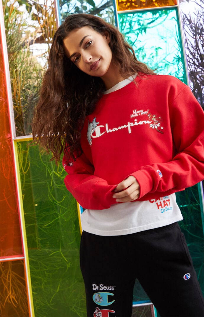 Champion hoodie dr seuss clearance