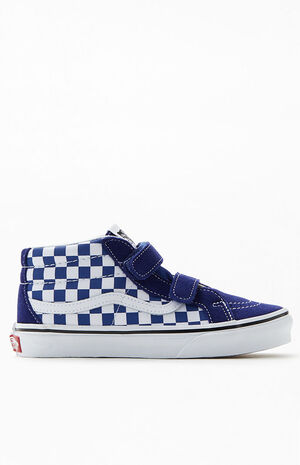 Kids Blue Sk8-Mid Reissue V Shoes image number 2