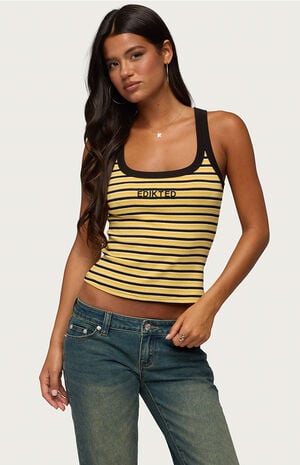Energy Striped Ribbed Tank Top image number 1