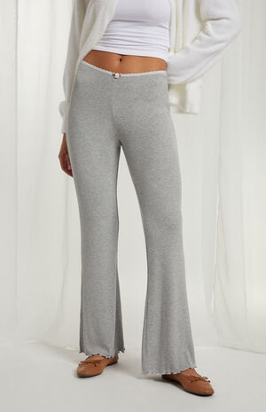 Rosette Knit Flare Pants image number 2