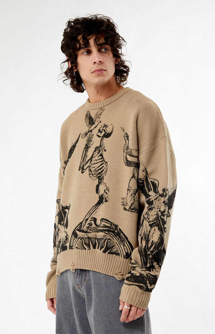 ニット/セーター PETER DO OVERSIZED TATOO SWEATER Peter Do Black Tattoo Sweatshirt Peter Do