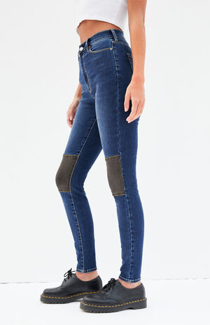 Two-Tone Super High Waisted Jeggings image number 4