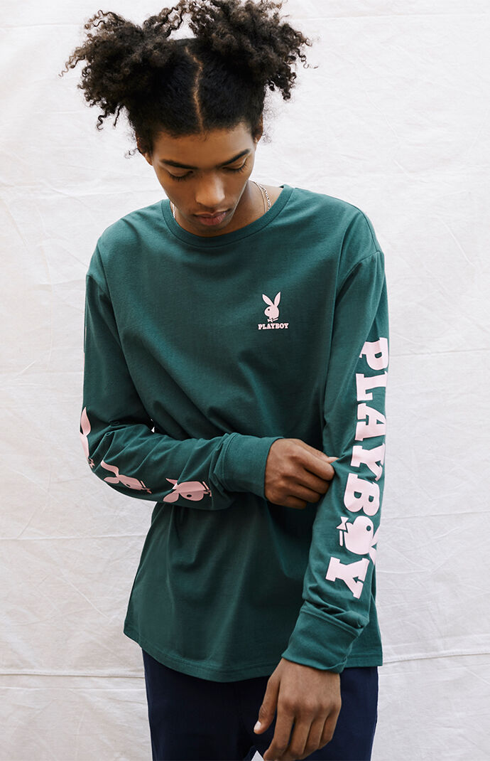 Playboy Logo Green Long Sleeve T-Shirt | PacSun