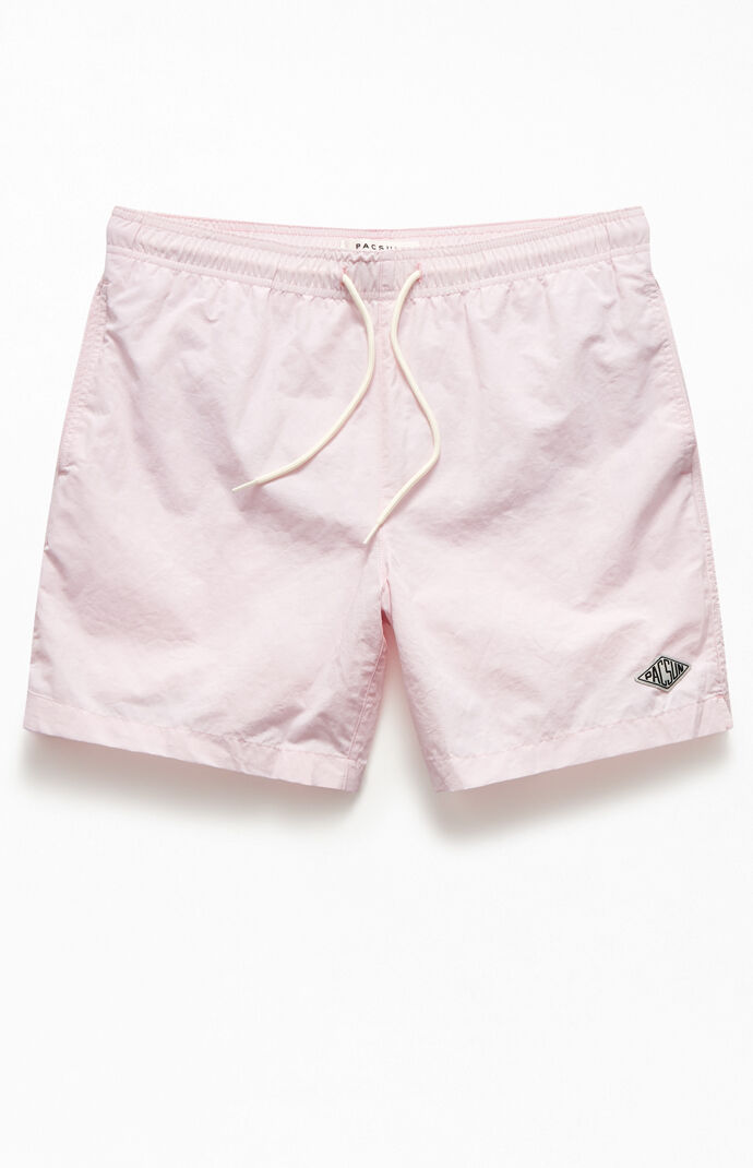 Solid Color 17" Swim Trunks