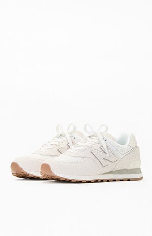 Women's White 574 Sneakers image number 2