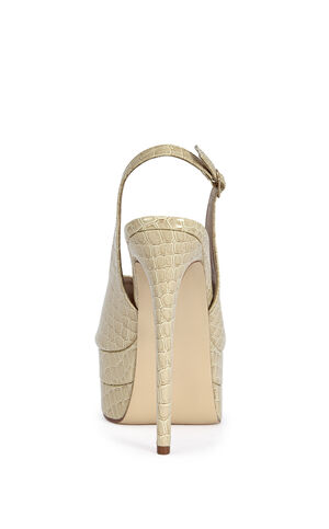 Women's Exactly Taupe Croc Stiletto Pumps image number 3
