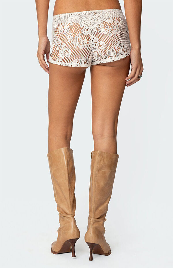 Edikted Peyson Sheer Lace Shorts
