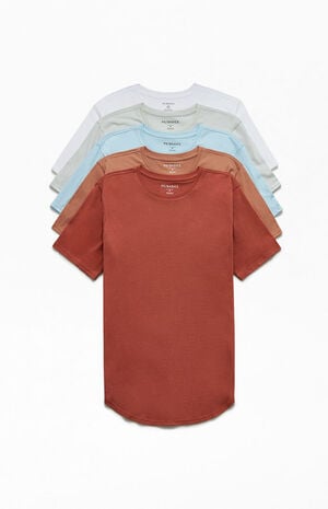 5 Pack Solid Scallop T-Shirt image number 2