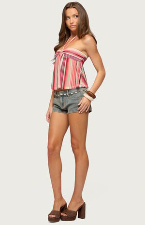 Fernanda Striped Halter Top image number 4