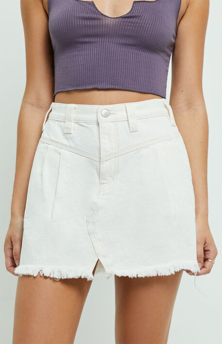 White Sidecar Mini Skirt