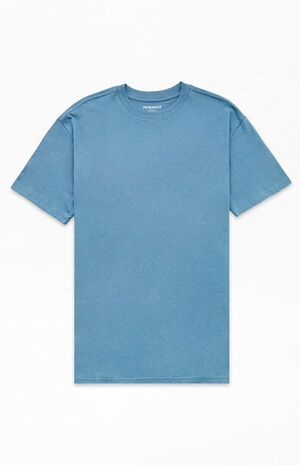 Blue Loch Solid Boxy T-Shirt image number 1