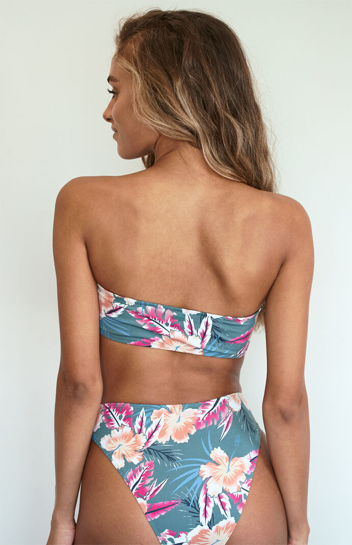 Floral Underwired Bandeau Bikini Top