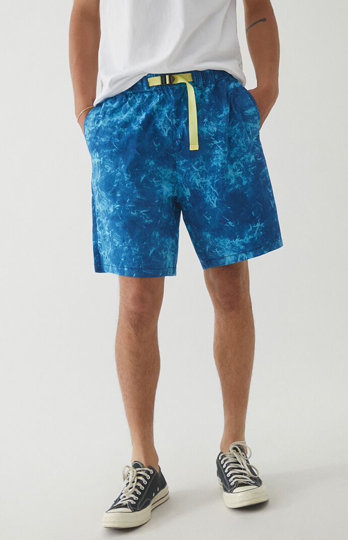 Blue Belted Utility Shorts