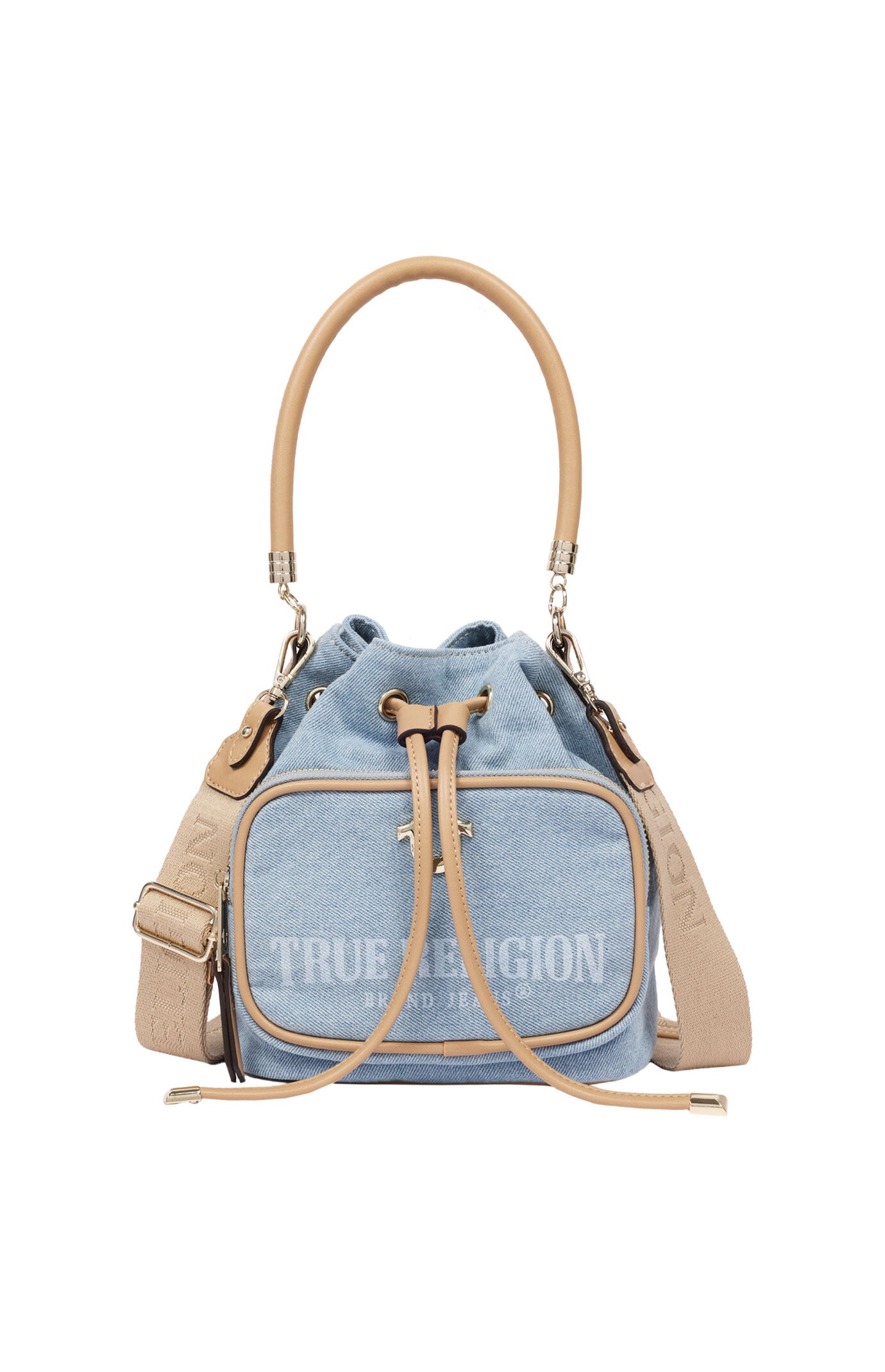 True Religion Bryce Jean & PU Bucket Bag