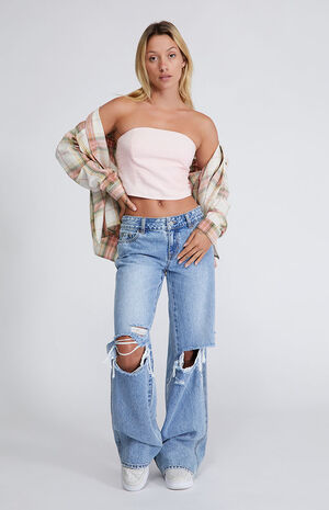 Longline Linen Corset Top image number 4