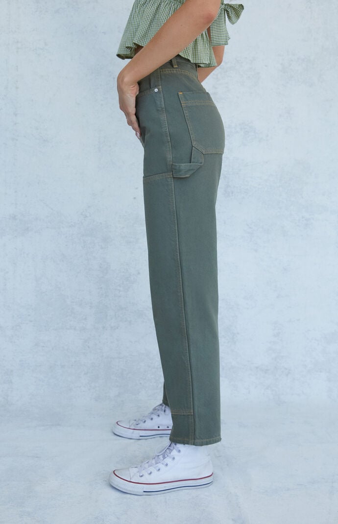 Eco Olive Workwear Carpenter Pants