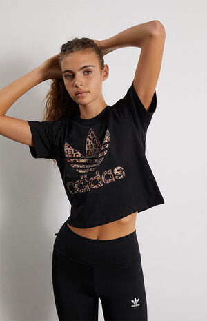 Black Trefoil Logo T-Shirt image number 1